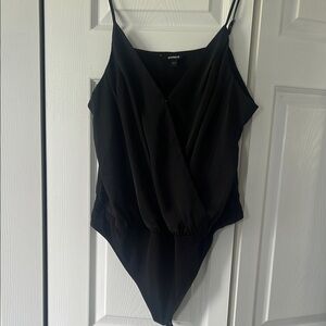 Express Black V-Neck Bodysuit